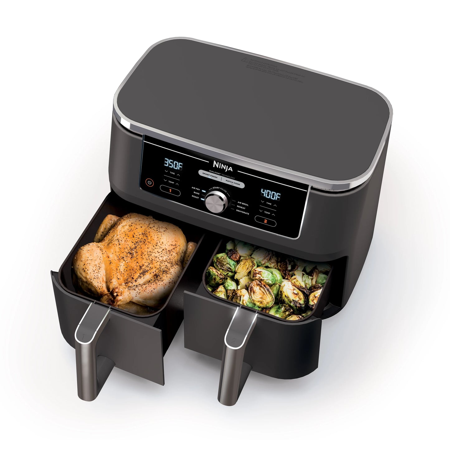 2026 Friteuse à air double zone Ninja Foodi avec deux paniers indépendants et 6 programmes de cuisson
