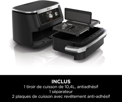 2026 NINJA Foodi AF500EU – Friteuse à Air Chaud FlexDrawer 10,4 L, Double Zone avec Séparateur Amovible, 7 Fonctions de Cuisson – Édition Limitée Haute Performance
