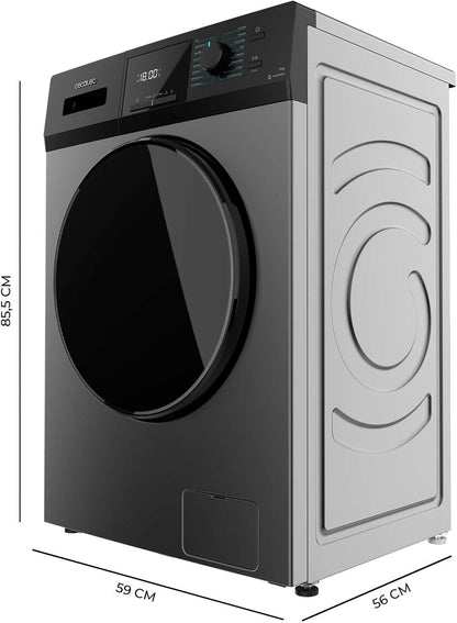 Cecotec Lave-Linge 9Kg Chargement Frontal Bolero Dresscode 9410 Inverter A. 1900W, 1400 tr/min Réglable, 16 Programmes, Faible Consommation d'Énergie, Vapeur, Stérilisation du Linge