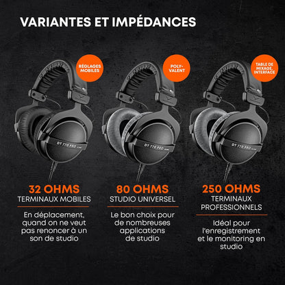 2026 beyerdynamic DT 770 PRO 80 Ohm – Casque Studio Fermé Professionnel avec Isolation Sonore et Confort Supra-Auriculaire – Édition Limitée