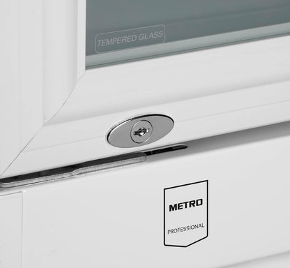 METRO Professional Réfrigérateur à Boissons GSC2360B, Acier/Verre, 62 x 63.6 x 175.3 cm, 347 L, avec Serrure, Noir