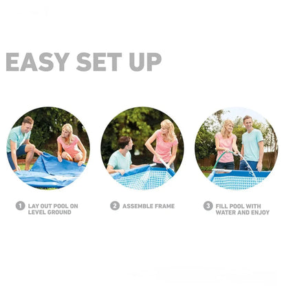 2026 Intex Piscine Rectangulaire 450×220×84 cm – Cadre Acier Résistant, PVC 3 Couches, Édition Limitée