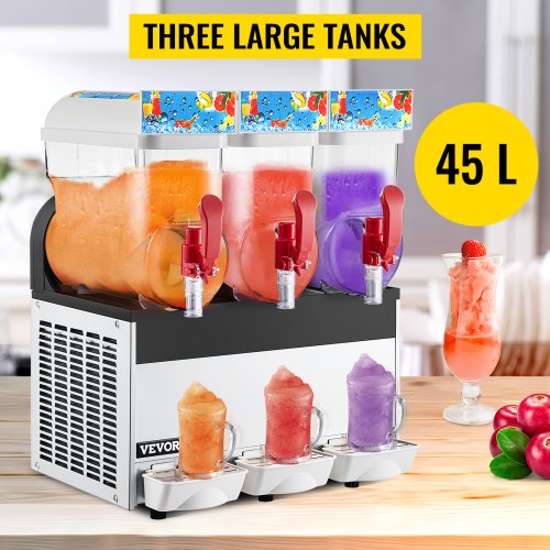 Commercial 3 réservoirs boisson congelée Slush Slushy faire Machine Smoothie Maker 45L