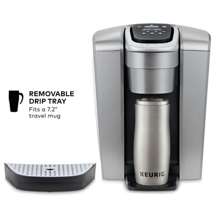 2026 Keurig K-Elite – Machine à Café à Dosettes K-Cup à Portion Unique, Finition Brossée Slate, Programmable pour Café Chaud et Glacé