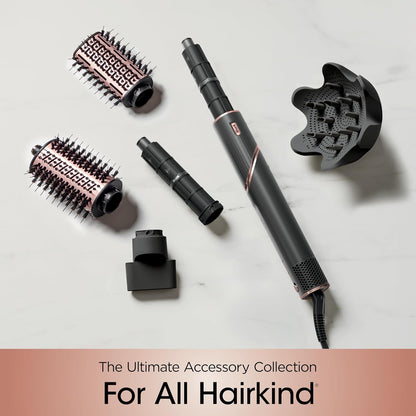 2026 Système de coiffage et de séchage Shark HD430 FlexStyle, sèche-cheveux brosse puissant et multi-styler avec boucleurs Auto-Wrap, brosse plate, brosse ovale et embout concentrateur, coloris Stone