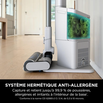 Shark Detect Clean & Empty IW3612AMZEU, Aspirateur sans Fil, Blanc, 240 W, 2 liters