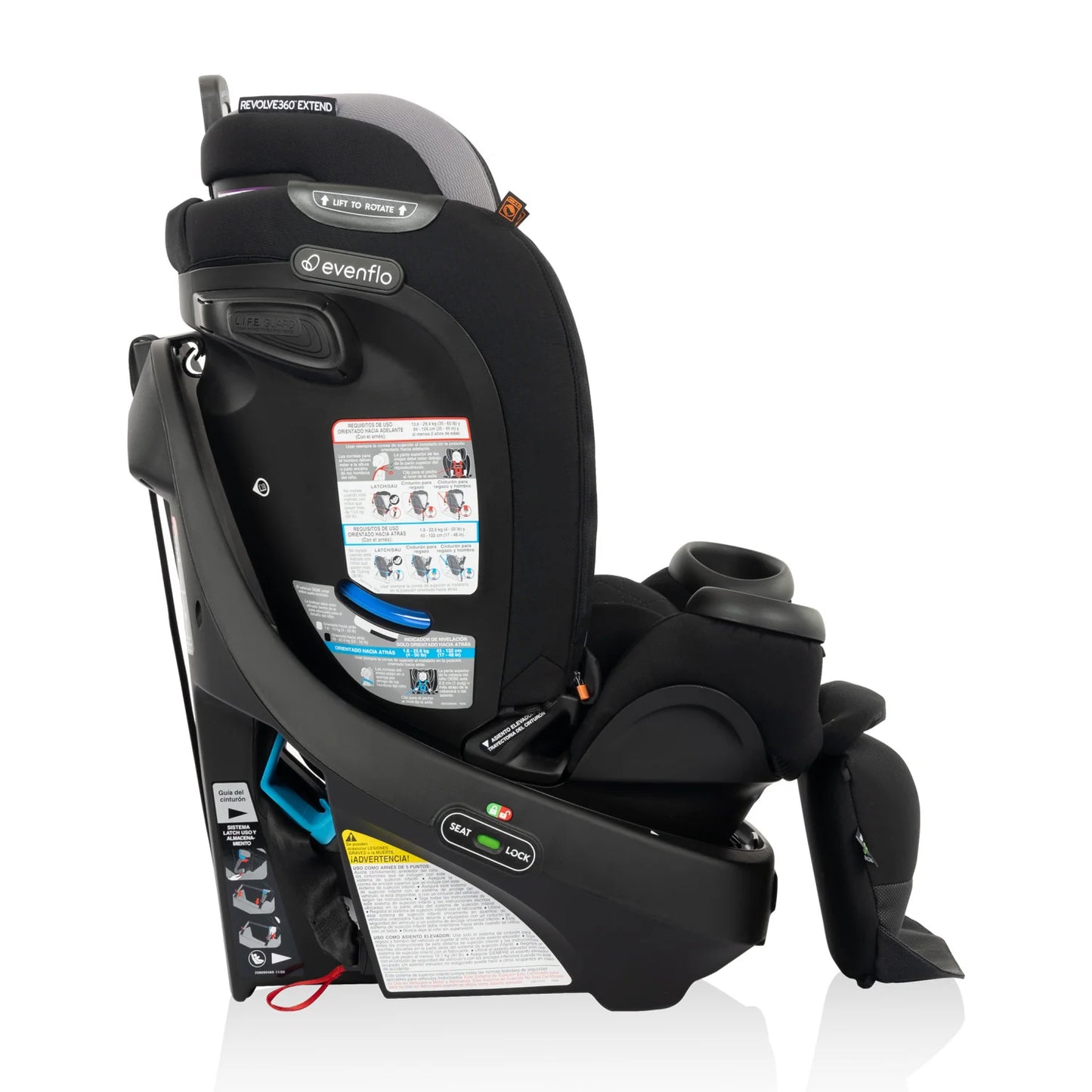 2026 Siège Auto Rotatif Tout-en-Un Evenflo Revolve360 Extend avec Housse Quick Clean