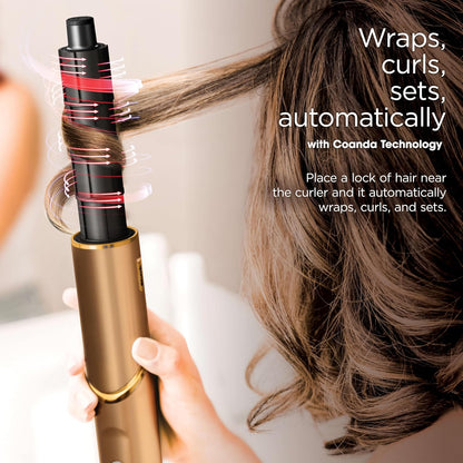 2026 Système de coiffage et de séchage Shark HD430 FlexStyle, sèche-cheveux brosse puissant et multi-styler avec boucleurs Auto-Wrap, brosse plate, brosse ovale et embout concentrateur, coloris Stone