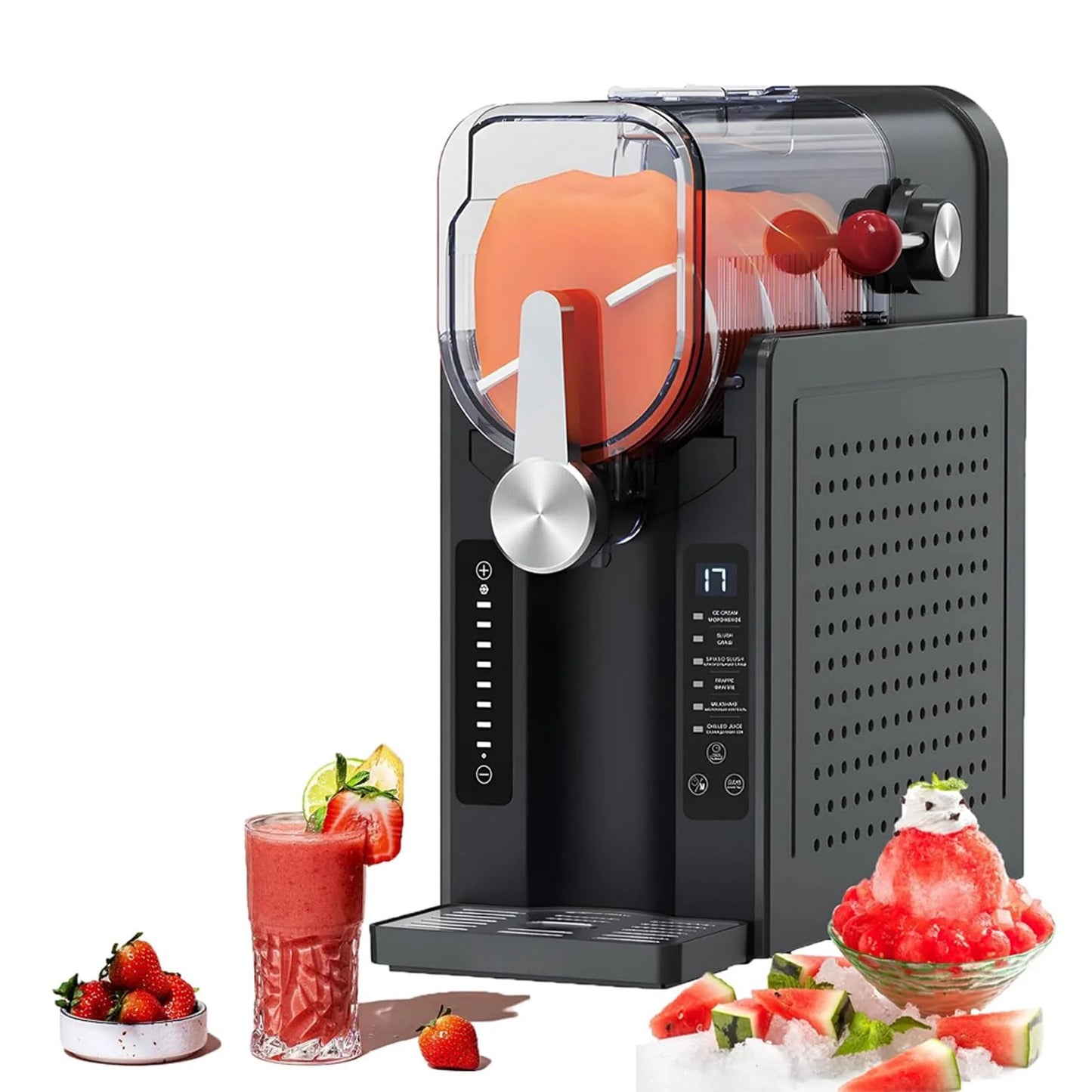 2026 Machine à Boissons Slush Automatique, 1600 ml, Machine à Glace Soft, Pas de Glace Nécessaire, Écran LED, 6 Programmes Préréglés, Pour Maison, Restaurant, Bureau, Snack Bar, Magasin de Boissons Fraîches