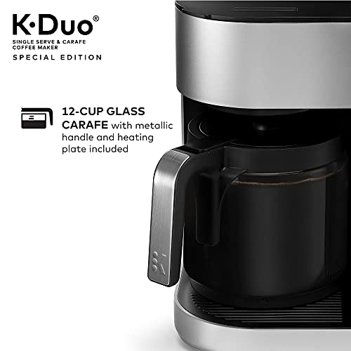 2026 Keurig K-Duo Édition Spéciale – Machine à Café Tasse & Carafe, Finition Argentée, Brassage Fort, Édition Limitée