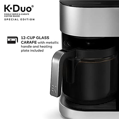 2026 Keurig K-Duo Édition Spéciale – Machine à Café Tasse & Carafe, Finition Argentée, Brassage Fort, Édition Limitée