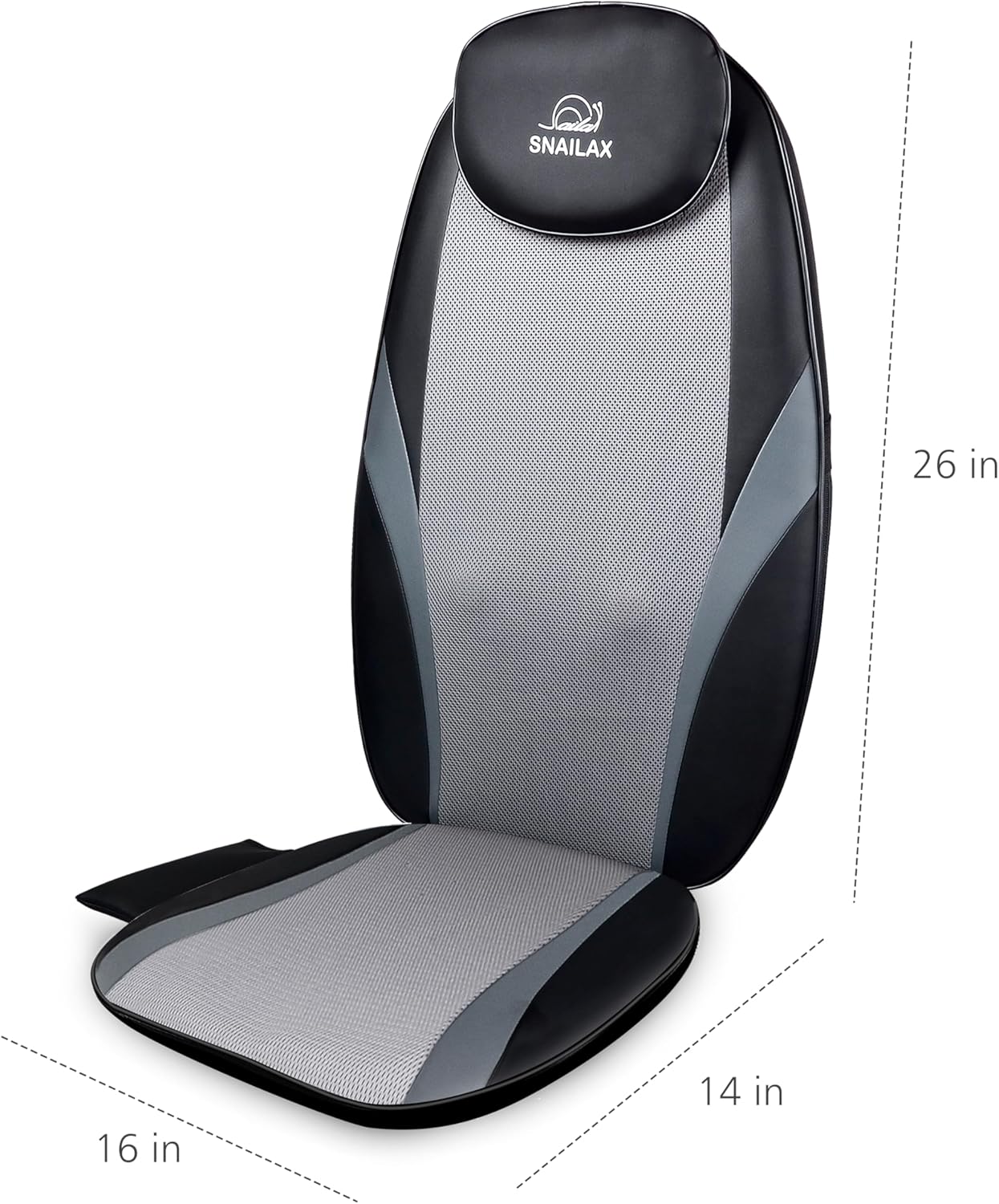 2026 Coussin de Massage Shiatsu Snailax avec Chaleur – Coussin de Fauteuil Massant pour Dos, Massage Kneading pour Maison et Bureau