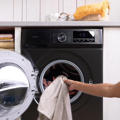 Cecotec Bolero Dresscode 10500 Inverter Steel A. Lave-linge 10 kg Steel, 1400 tr/min, Moteur Inverter Plus, Vapeur, Classe A.