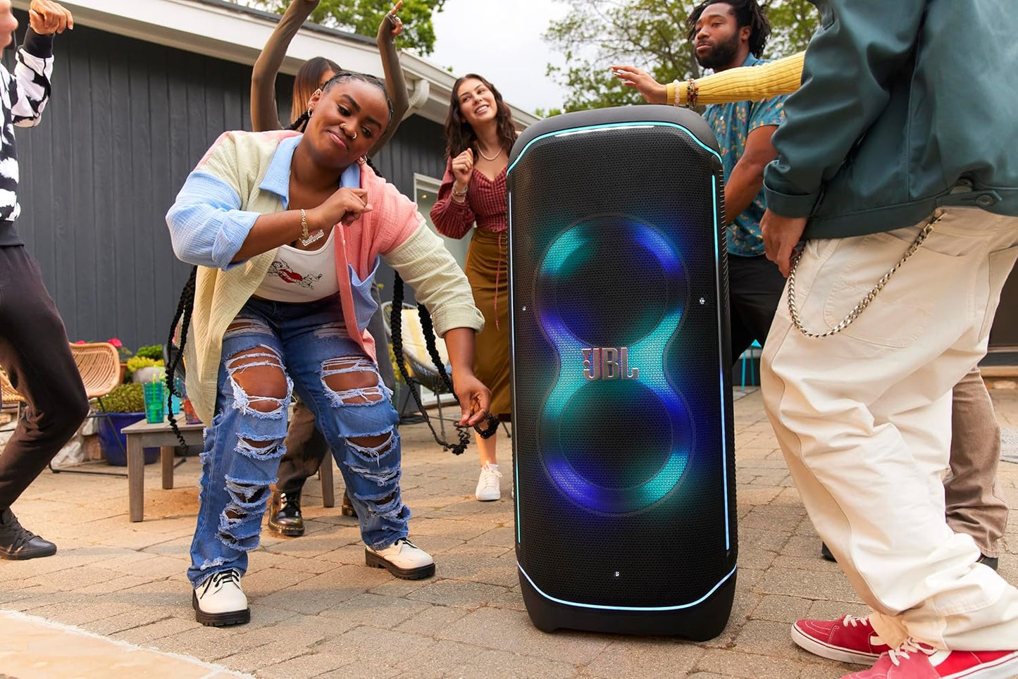 PartyBox Club 120,Enceinte portable de soirée,poignée pliable ergonomique,jeu de lumières,12 heures d'autonomie,résistante aux éclaboussures IPX4,noir,Prise européenne (Type C) -