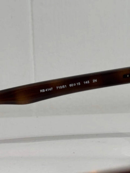 2026 Lunettes de Soleil Ray-Ban 4147 Boyfriend Havana 710/51 60 18 145 Brun Dégradé