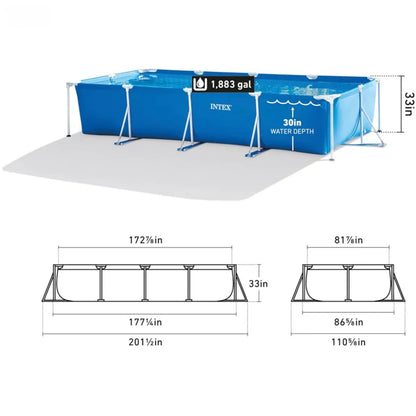 2026 Intex Piscine Rectangulaire 450×220×84 cm – Cadre Acier Résistant, PVC 3 Couches, Édition Limitée