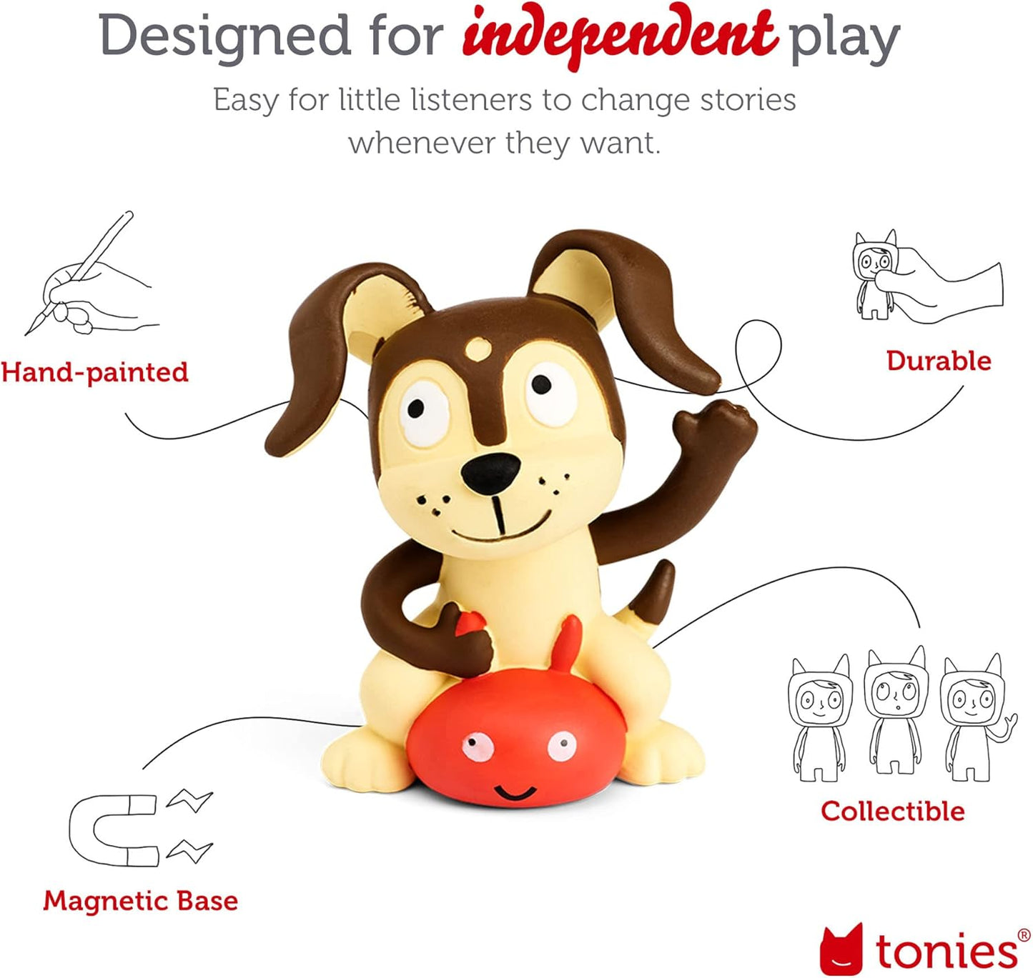 2026 Toniebox Starter Set Audio avec Cendrillon, Belle, Vaiana, Raiponce et Playtime Puppy - Écoutez, Apprenez et Jouez avec une Petite Boîte Câline - Rose
