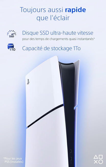 2026 Sony PlayStation 5 Édition Numérique – SSD Ultra-Rapide, 4K/8K, DualSense Haptique – Édition Limitée