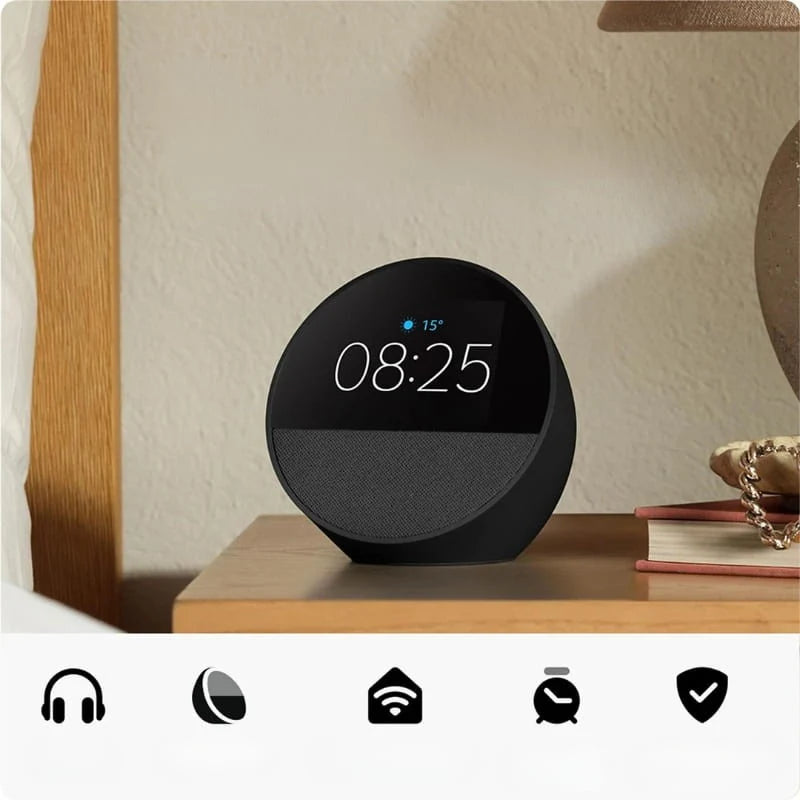 Echo Spot 2026 Noir Assistant vocal connect -