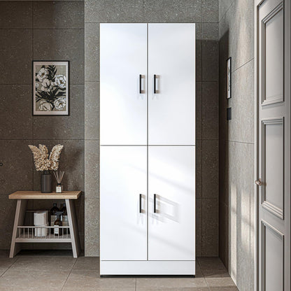 ROOMART Dora Armoire de machine à laver, pour sèche-linge et machine à laver, en 4 couleurs, avec portes et planche coulissante (chêne anthracite)