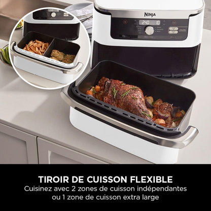 2026 NINJA Foodi AF500EU – Friteuse à Air Chaud FlexDrawer 10,4 L, Double Zone avec Séparateur Amovible, 7 Fonctions de Cuisson – Édition Limitée Haute Performance
