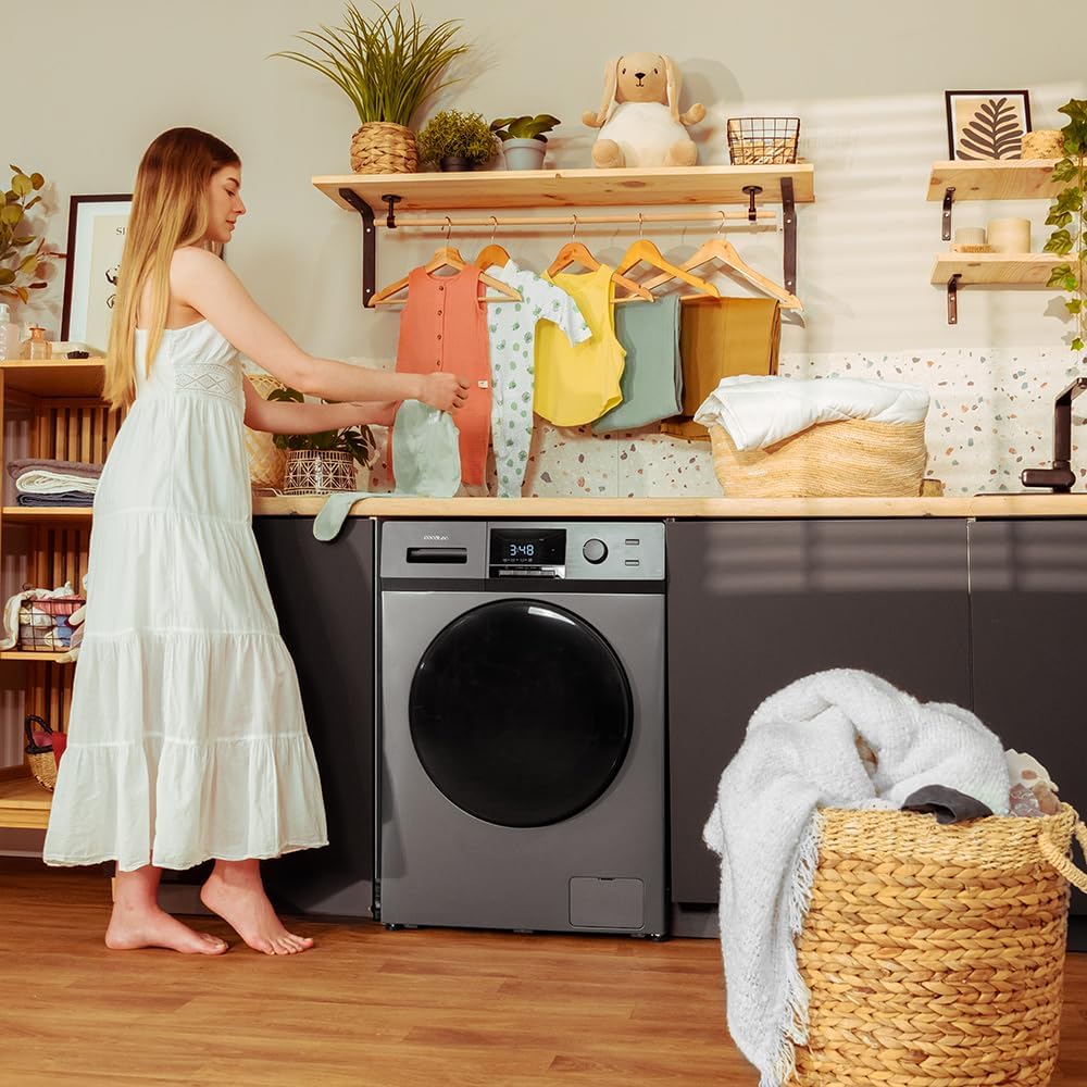 Cecotec Lave-Linge 9Kg Chargement Frontal Bolero Dresscode 9410 Inverter A. 1900W, 1400 tr/min Réglable, 16 Programmes, Faible Consommation d'Énergie, Vapeur, Stérilisation du Linge