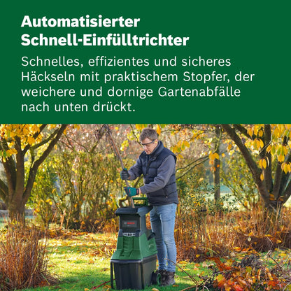 2026 Broyeur à turbine Bosch AXT 25 TC (2 500 W; adapté pour le bois et les déchets de jardin durs; avec gants de jardin; bac de collecte intégré 53 l; dans une boîte) – Édition Amazon