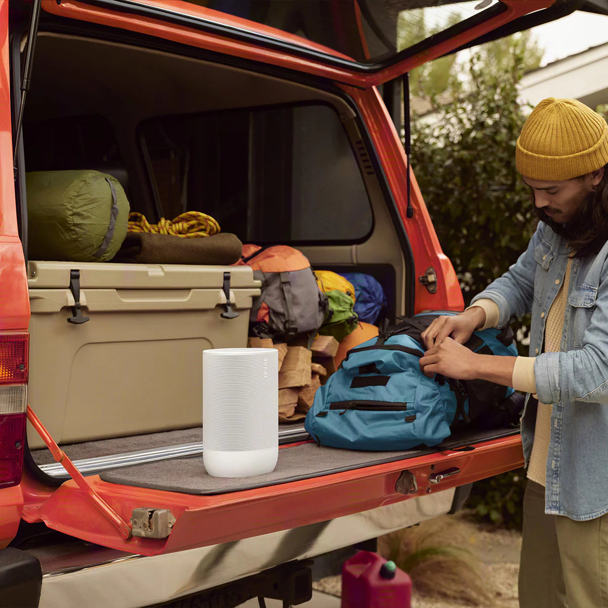 2026 Sonos Move 2 – Enceinte Portable Intelligente Blanche avec Batterie 24 Heures, Bluetooth et Wi-Fi, Résistante à l’Eau, Son Stéréo Puissant et Commande Vocale