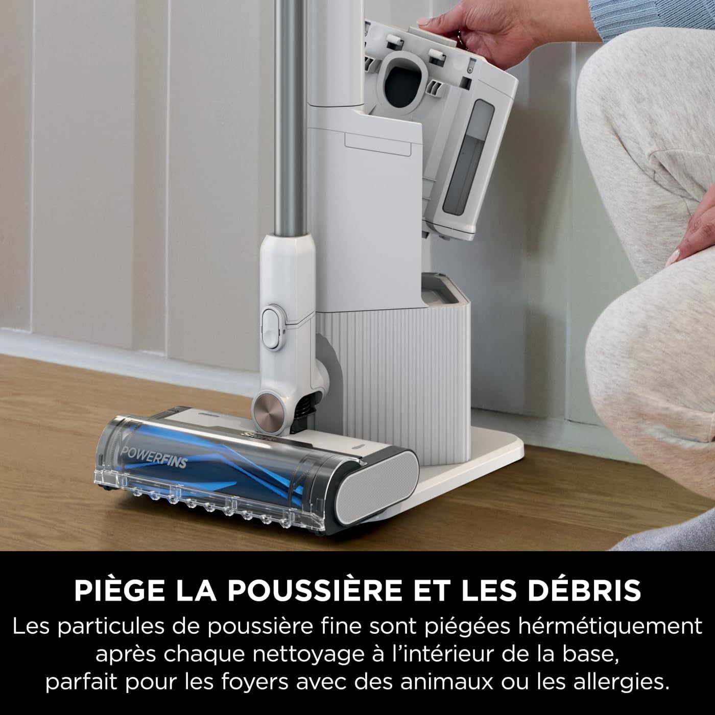Shark Detect Clean & Empty IW3612AMZEU, Aspirateur sans Fil, Blanc, 240 W, 2 liters
