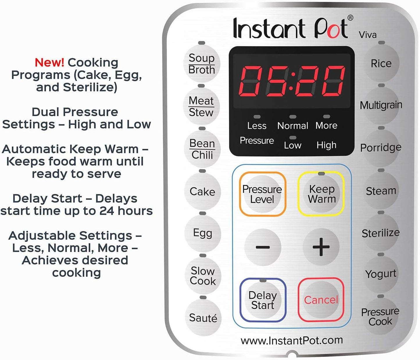 2026 Instant Pot Duo Plus 9-en-1 Multicuiseur, Autocuiseur, Slow Cooker, Cuiseur de Riz, Vapeur, Sauté, Yaourtière, Maintien au Chaud et Stérilisateur, Application Incluse avec Plus de 800 Recettes, Acier Inoxydable, 6 Quarts