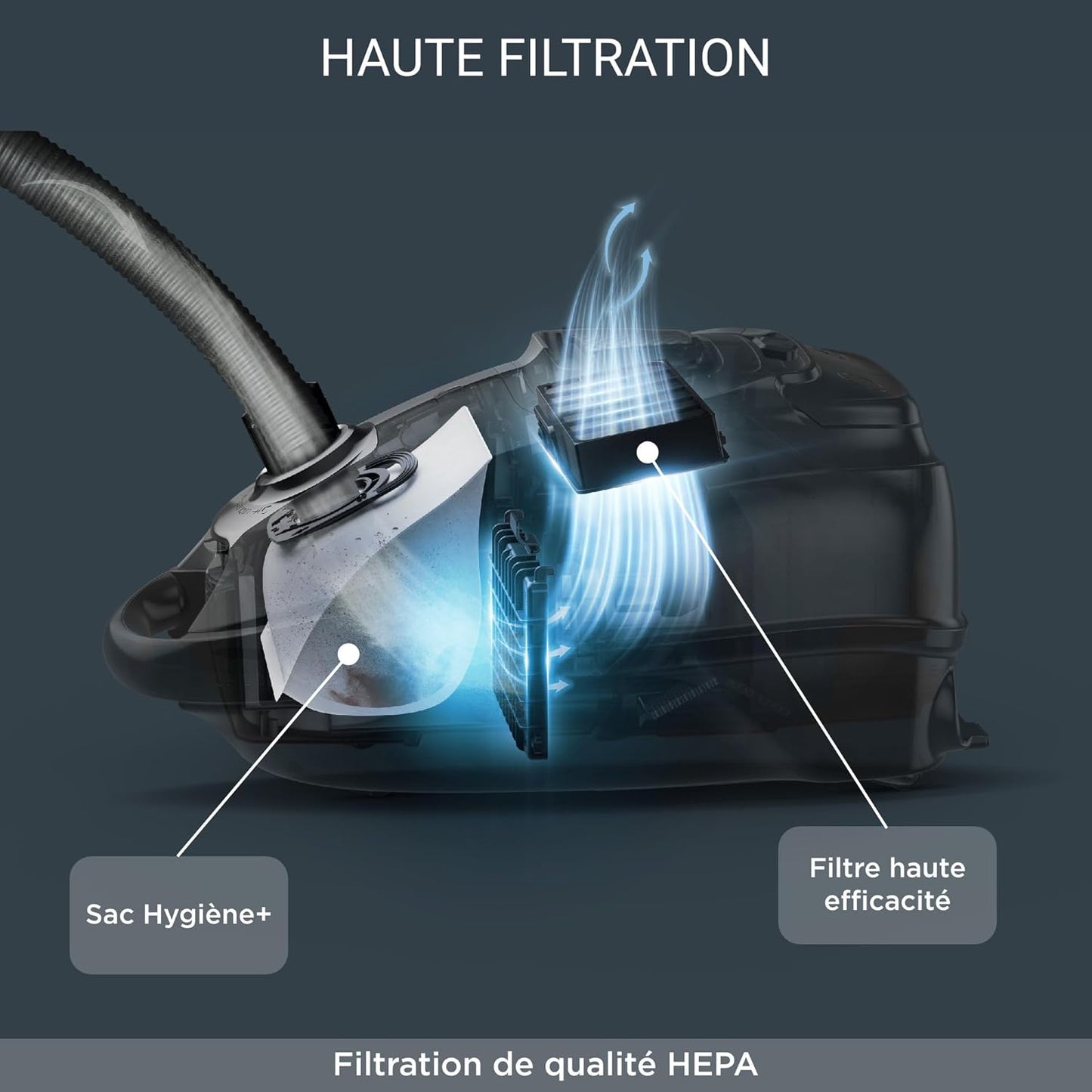 2026 Rowenta RO7451EA – Aspirateur Silence Force Effitech, Ultra-Silencieux 57 dB, Haute Filtration, Sac XXL, Édition Limitée