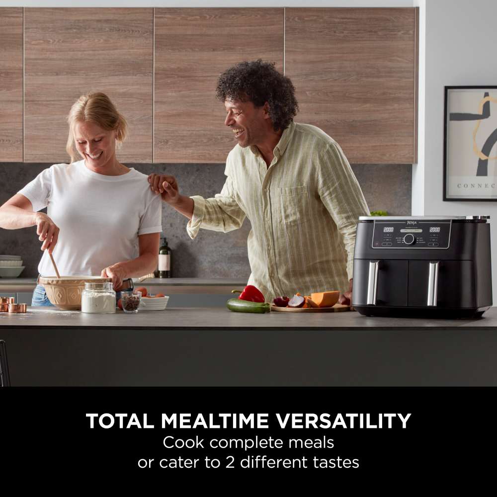 2026 Friteuse à air double zone 9,5 L Ninja Foodi Max grande capacité avec deux tiroirs indépendants