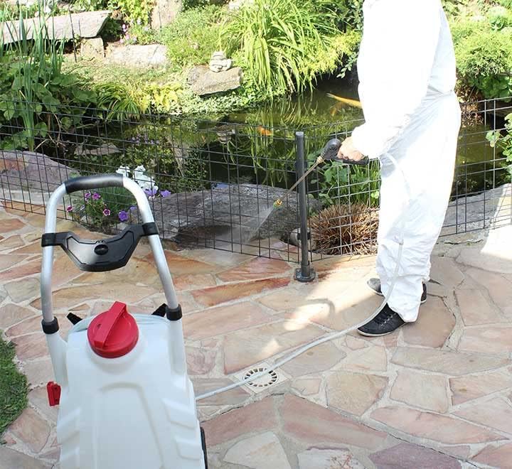 PHOENIX - Pulvérisateur Électrique Pro Sprayer III 30L Option Rinçage – Pulvérisateur Électrique Toiture Longue Portée à Batterie Rechargeable, Débit 240 L/H, Tuyau 8m - 2 Batteries