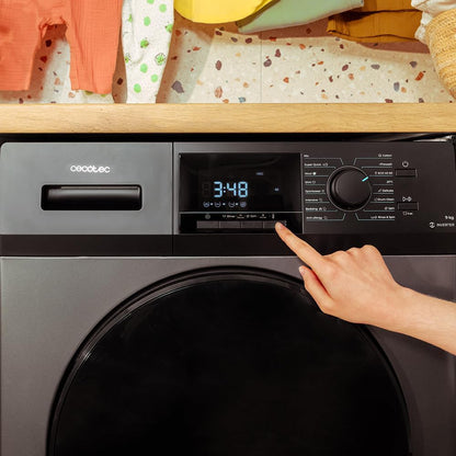 Cecotec Lave-Linge 9Kg Chargement Frontal Bolero Dresscode 9410 Inverter A. 1900W, 1400 tr/min Réglable, 16 Programmes, Faible Consommation d'Énergie, Vapeur, Stérilisation du Linge
