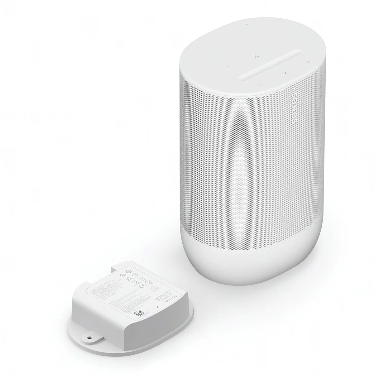 2026 Sonos Move 2 – Enceinte Portable Intelligente Blanche avec Batterie 24 Heures, Bluetooth et Wi-Fi, Résistante à l’Eau, Son Stéréo Puissant et Commande Vocale