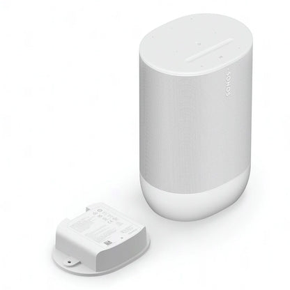 2026 Sonos Move 2 – Enceinte Portable Intelligente Blanche avec Batterie 24 Heures, Bluetooth et Wi-Fi, Résistante à l’Eau, Son Stéréo Puissant et Commande Vocale