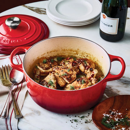 2026 Le Creuset Signature Cocotte en Fonte Émaillée 2 Quart – Couleur Cerise