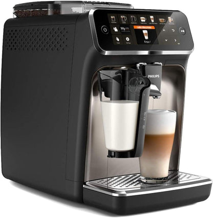 Philips Série 5400 Machine Expresso - Café à Grain - LatteGo Mousseur à Lait, 12 Spécialités de Café, Affichage Intuitif, 4 Profils Utilisateur, Noir (EP5441/50)