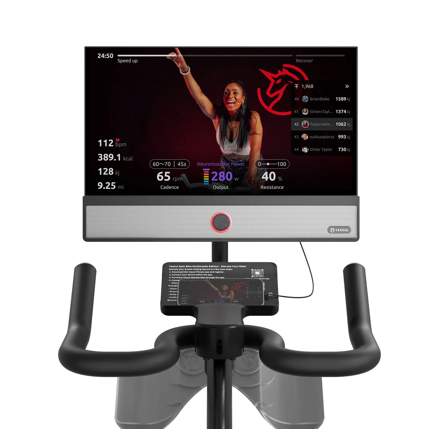 2026 Vélo d’Intérieur Yesoul G1M Max avec Résistance Magnétique, Écran LCD et Siège Réglable - Vélo d’Exercice Silencieux à 16 Niveaux pour Salle de Sport à Domicile, Entraînement Cardio avec Connectivité APP
