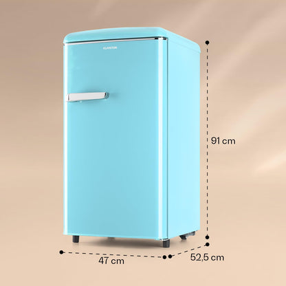 KLARSTEIN Laika - Congélateur, volume total 60 litres, thermostat à 5 niveaux, 0 à -18°C, 3 grilles, pose libre, design rétro - rouge