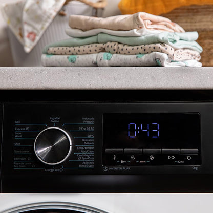 Cecotec Bolero Dresscode 10500 Inverter Steel A. Lave-linge 10 kg Steel, 1400 tr/min, Moteur Inverter Plus, Vapeur, Classe A.