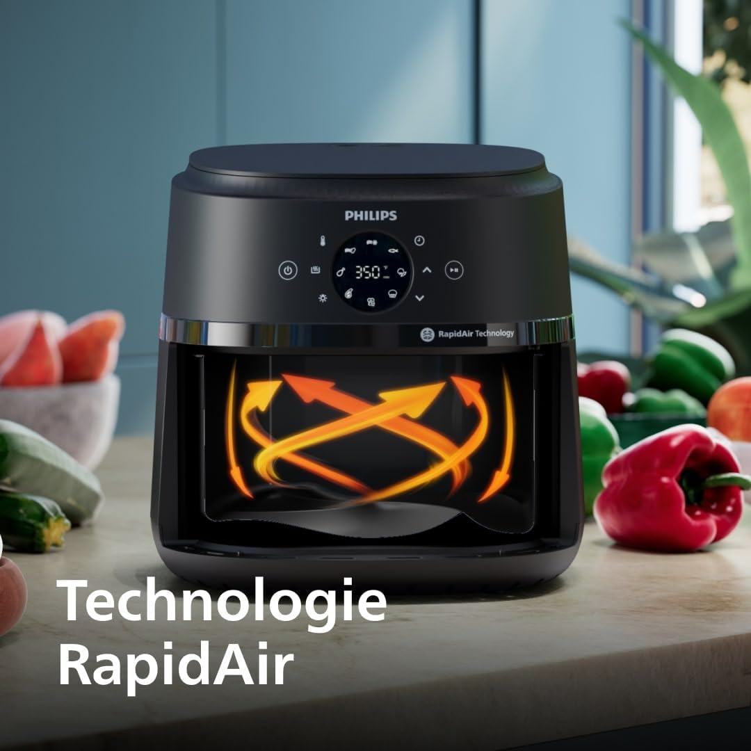 2026 Friteuse à air Philips série 3000 7,2 L, fenêtre de cuisson, friteuse 16 en 1