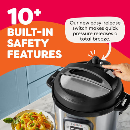 2026 Instant Pot Duo Plus 9-en-1 Multicuiseur, Autocuiseur, Slow Cooker, Cuiseur de Riz, Vapeur, Sauté, Yaourtière, Maintien au Chaud et Stérilisateur, Application Incluse avec Plus de 800 Recettes, Acier Inoxydable, 6 Quarts