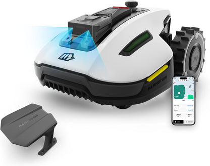 MAMMOTION YUKA Mini 500 Robot Tondeuse sans Fil Périphérique, NetRTK+Vision, Aucune Antenne RTK Requise, Recommandé 500 m², Max. 700 m², Pente à 50%, Cartographie Automatique, avec Module 4G