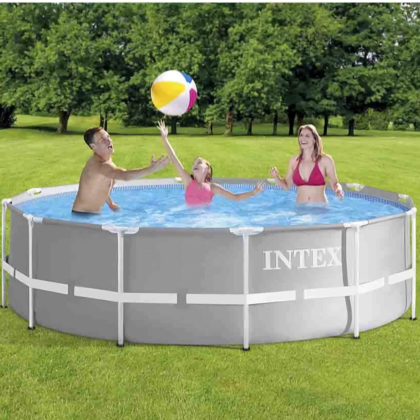 2026 Intex Prism Frame – Piscine Hors-sol 12 pieds x 39 pouces, Structure Acier, Filtre et Échelle Inclus, Édition Limitée