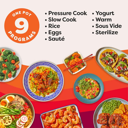 2026 Instant Pot Duo Plus 9-en-1 Multicuiseur, Autocuiseur, Slow Cooker, Cuiseur de Riz, Vapeur, Sauté, Yaourtière, Maintien au Chaud et Stérilisateur, Application Incluse avec Plus de 800 Recettes, Acier Inoxydable, 6 Quarts