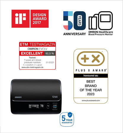 2026 OMRON EVOLV – Tensiomètre Électronique Sans Fil avec Brassard Intelli Wrap & Bluetooth – Édition Limitée Haute Précision