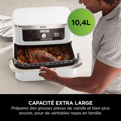 2026 NINJA Foodi AF500EU – Friteuse à Air Chaud FlexDrawer 10,4 L, Double Zone avec Séparateur Amovible, 7 Fonctions de Cuisson – Édition Limitée Haute Performance