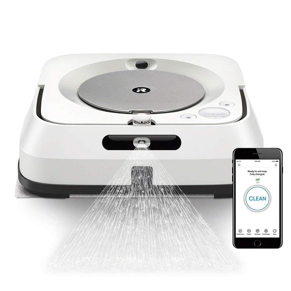 2026 iRobot Braava jet M6 – Robot laveur de sol connecté Wi-Fi avec navigation intelligente, contrôle vocal et application mobile