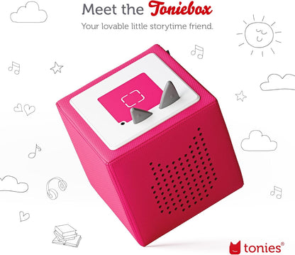 2026 Toniebox Starter Set Audio avec Cendrillon, Belle, Vaiana, Raiponce et Playtime Puppy - Écoutez, Apprenez et Jouez avec une Petite Boîte Câline - Rose